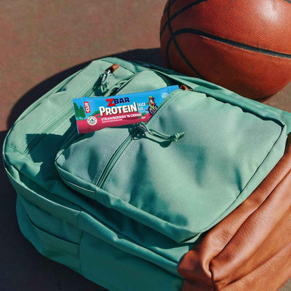 Zbar Protein - Strawberries 'N Creme - Crispy Snack Bars - Made with Organic Oats - Non-GMO - 5g Protein - Gluten Free Protein Bars (5 Pack)