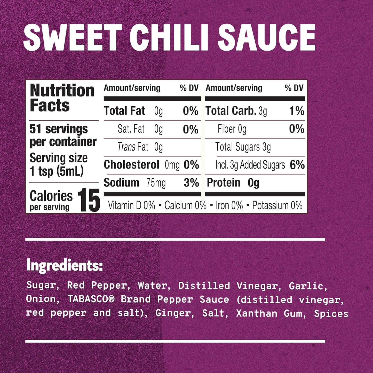 TABASCO_Brand_Sweet_Chili_Sauce,_Mild_Hot_Sauce,_Easy-to-Squeeze_Bottle,_Perfect_Balance_of_Sweet_&_Heat,_Versatile_Flavor,_Great_on_Fish_Tacos,_Salads,_Asian_Food_&_More,_11_Oz_(Pack_of_1)