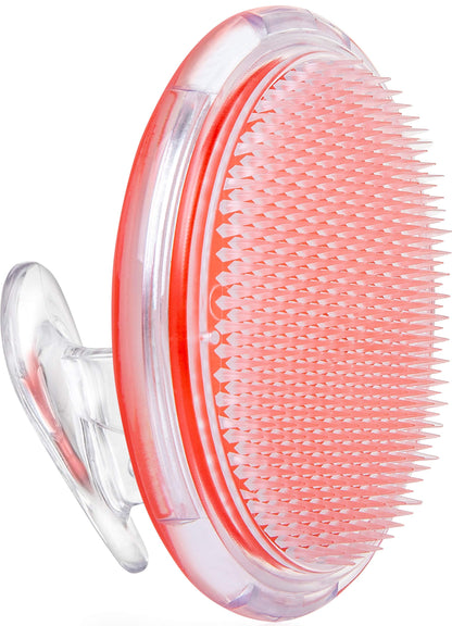 Dylonic Exfoliating Brush for Ingrown Hair and Razor Bump Prevention - Gentle Pre-Shave Exfoliator for Silky Smooth Skin on Face, Legs, Bikini Line - Orange, 4x3-Inch