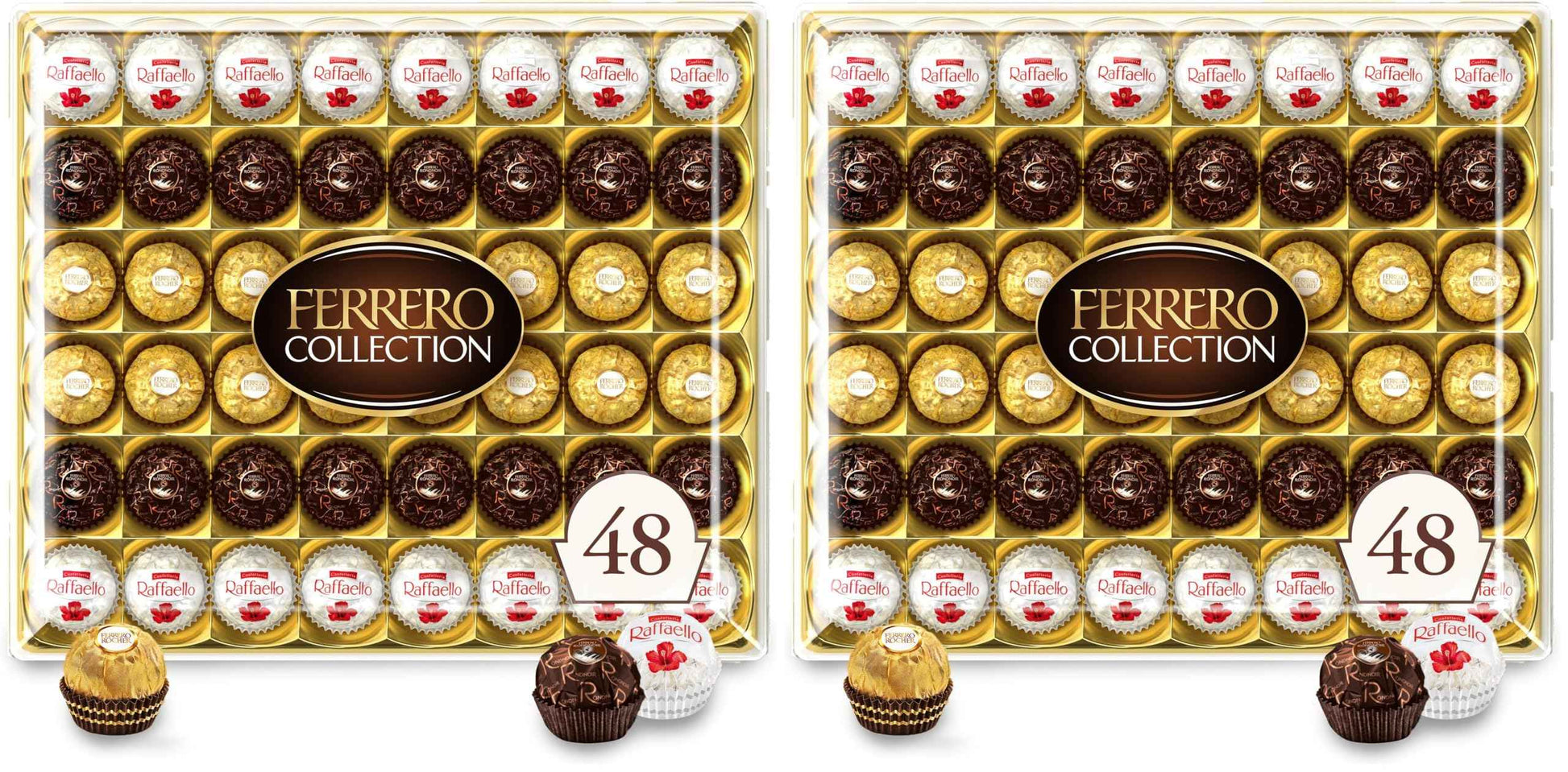 Ferrero Collection, Premium Assorted, Hazelnut, Dark Chocolate and Coconut, 48 Count Premium Treats, 6.1 oz
