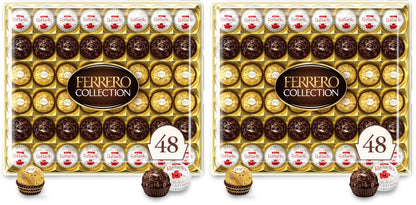 Ferrero Collection, Premium Assorted, Hazelnut, Dark Chocolate and Coconut, 48 Count Premium Treats, 6.1 oz