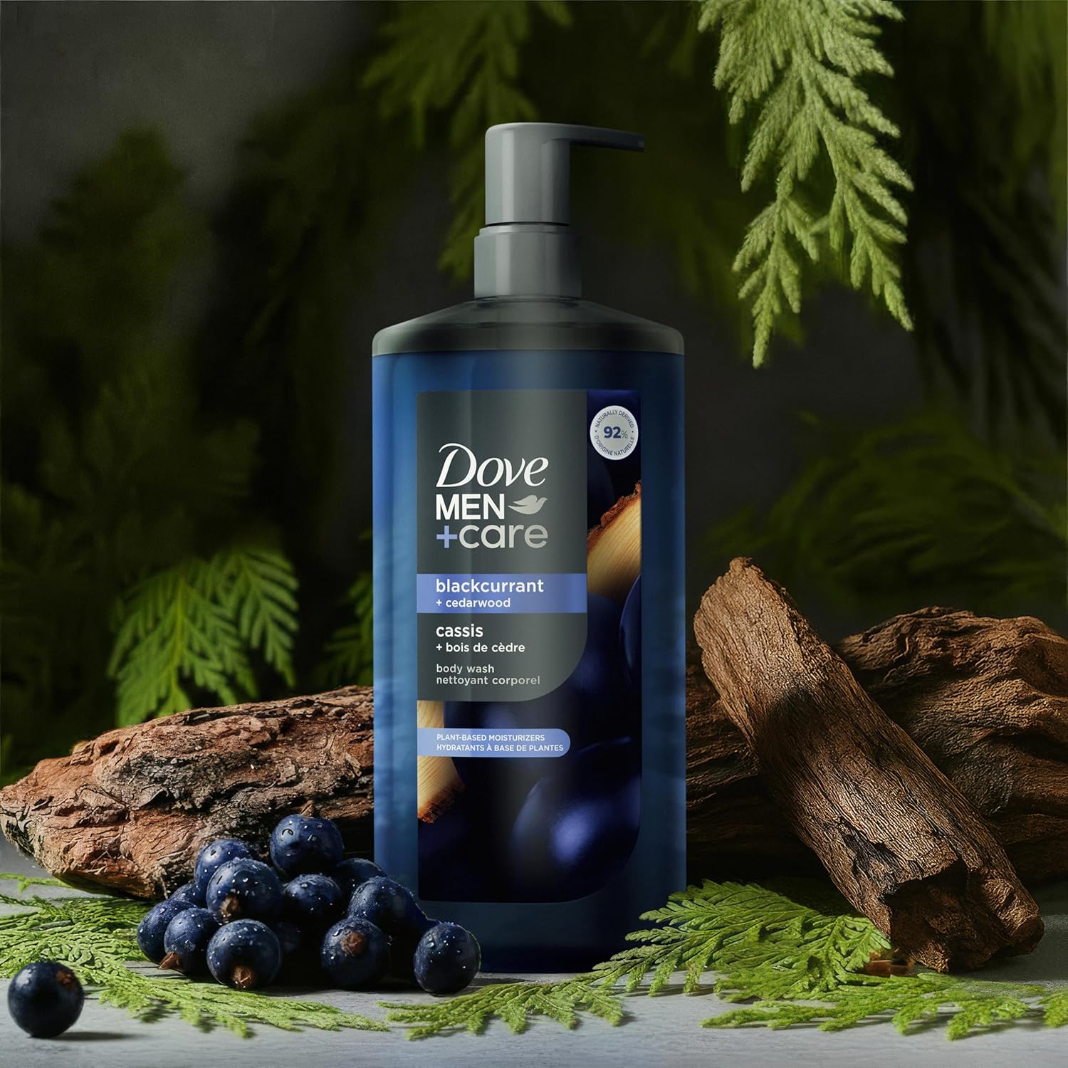 DOVE_MEN_Moisturizing_Body_Wash_|_#1_Dermatologist_Body_Wash_for_Men,_Sulfate_Free,_Paraben_Free,_&_Dye_Free_|_Blackcurrant_+_Cedarwood,_26oz
