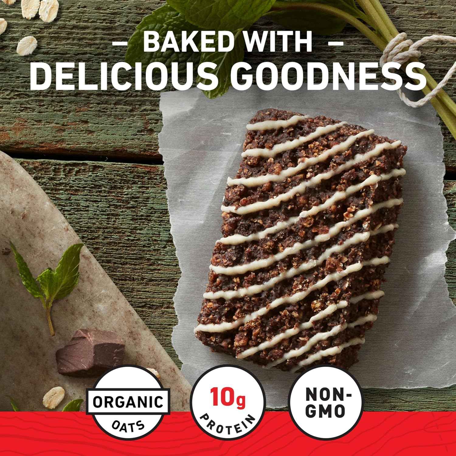 CLIF BAR - Energy Protein Bars - Cool Mint Chocolate with Caffeine - Made with Organic Oats - Energy Bars - Non-GMO