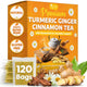 Turmeric, Ginger, Cinnamon & Chamomile Flowers - 120 Bags