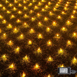 Funpeny Christmas Net Lights, 12ft x 5ft 360 LED Clear Wire Mesh Decor with 8 Modes Waterproof Connectable Xmas Decorations for Outdoor Outside Bushes Yard Lawn Patio Tree Garden Party