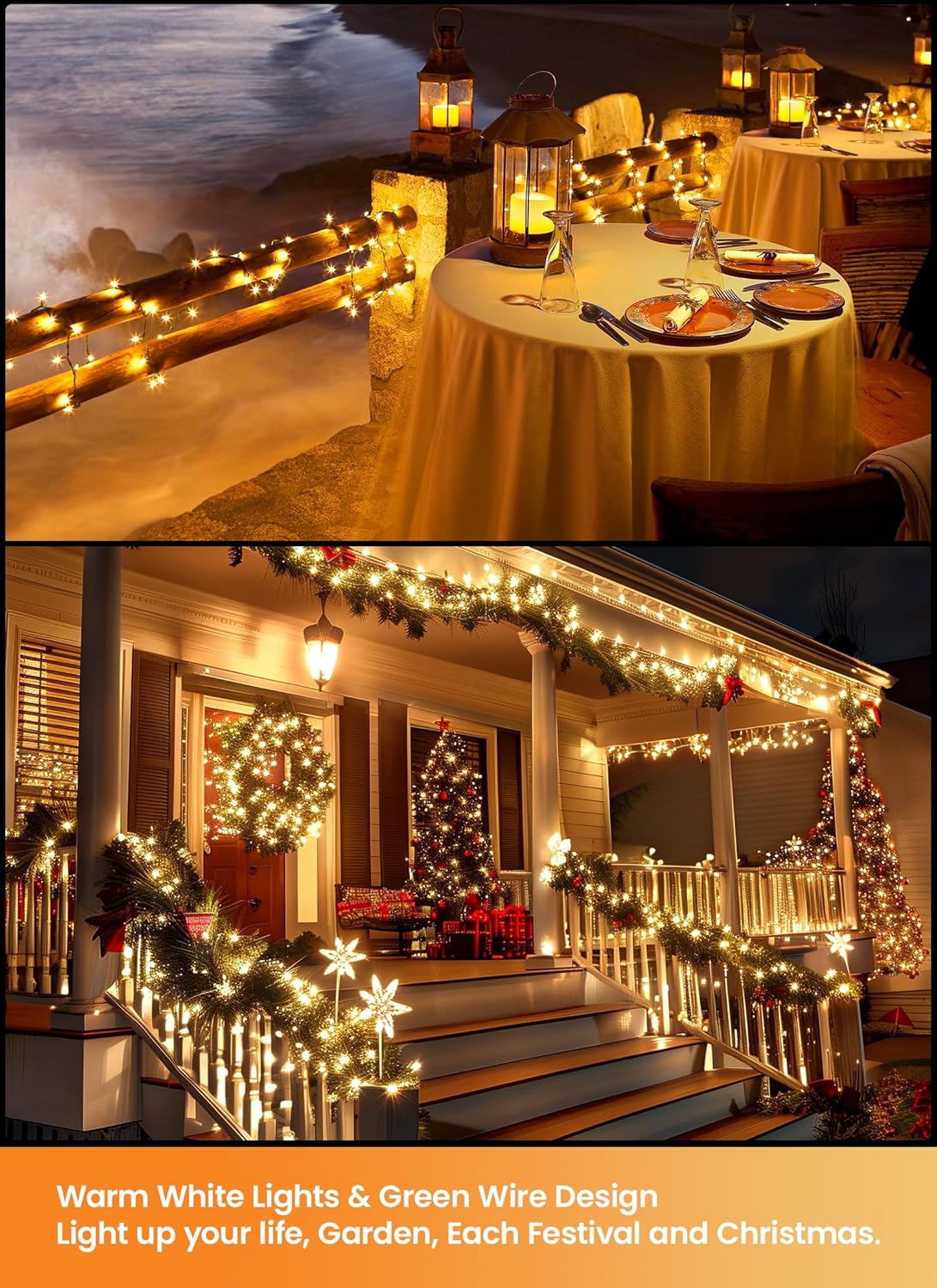 Brightown_LED_Christmas_Mini_Lights,_39Feet_100_LED_Clear_Bulbs_String_Lights_with_8_Light_Modes,_Connectable_Fairy_Lights_Plug_in_for_Outdoor_Xmas_Trees_Garland_Wreath_Holiday_Decorations,_Warm_White