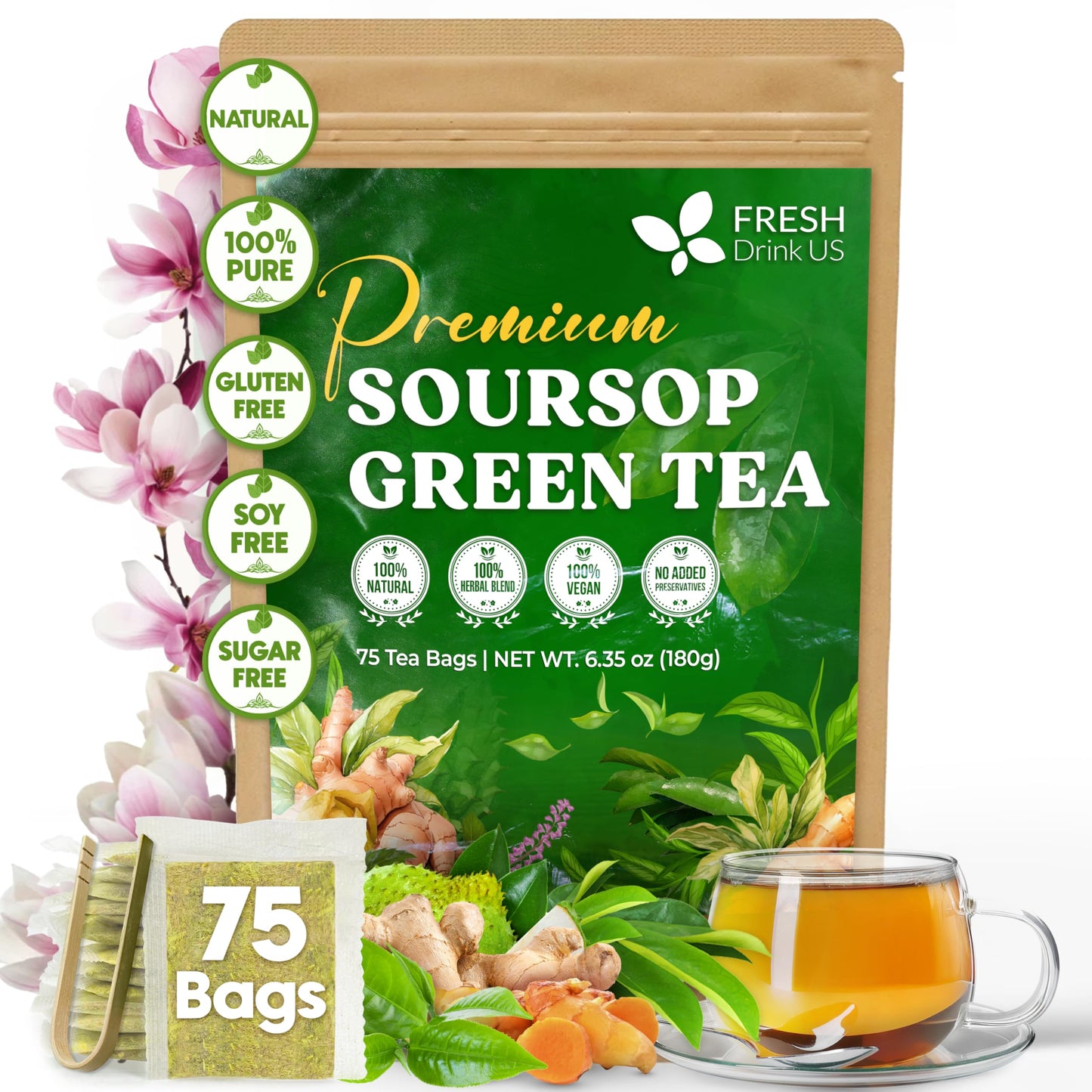 Soursop - 75 Tea Bags ( Soursop Green)