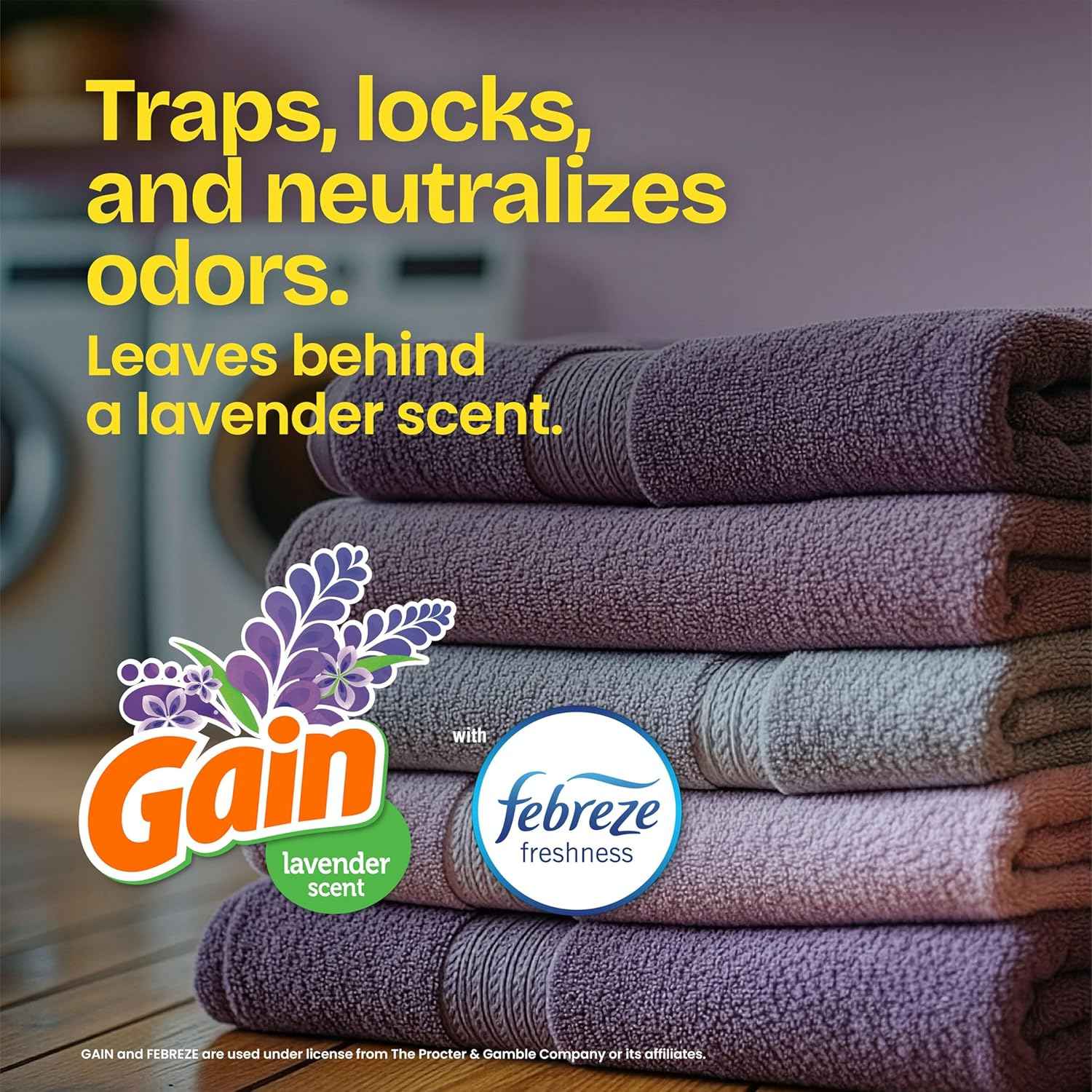 Glad ForceFlex Tall Kitchen Trash Bags, 13 Gal, Gain Lavender with Febreze