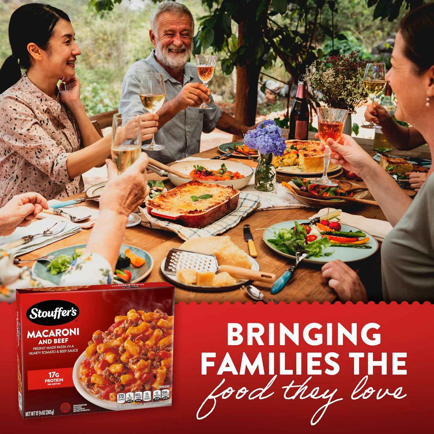 Stouffer's Macaroni And Beef, Single Serve, Frozen Pasta, Single Frozen Meals