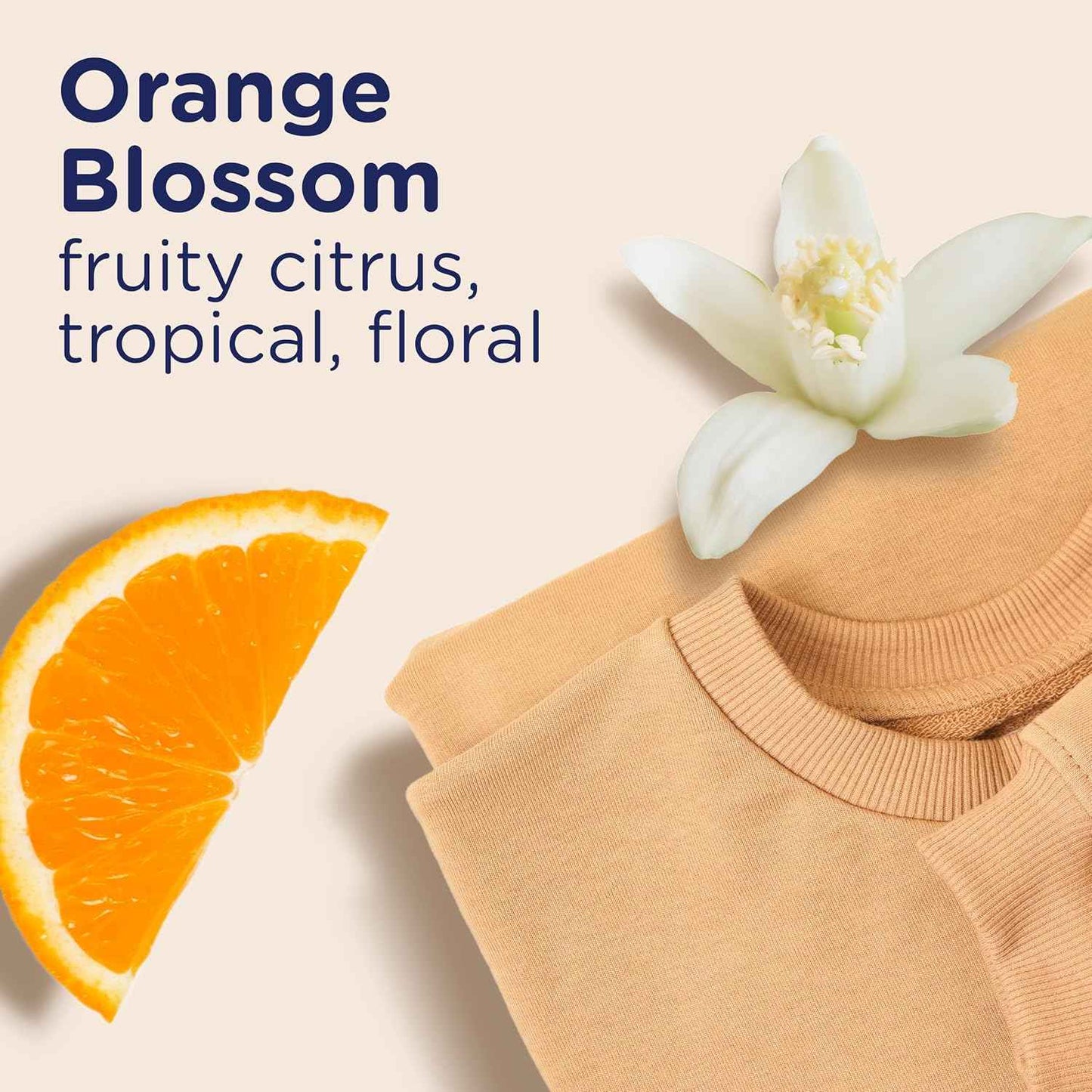 Downy Light Laundry Scent Booster Beads, Orange Blossom Scent, 24.0 OZ, In-wash fabric beads designed to be gentle with a light boost of scent, No Heavy Perfumes
