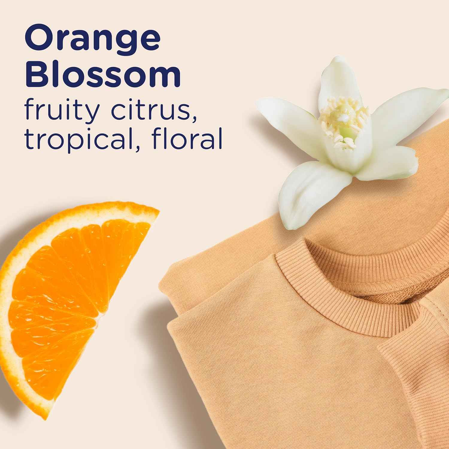 Downy Light Laundry Scent Booster Beads, Orange Blossom Scent, 24.0 OZ, In-wash fabric beads designed to be gentle with a light boost of scent, No Heavy Perfumes