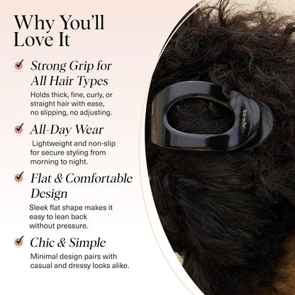 Kitsch_Large_Flat_Claw_Clips_for_Women_-_Stylish_Flat_Hair_Clips,_Strong_Hold_for_Thick_&_Fine_Hair_|_Non-Slip_for_Secure,_Comfortable_All-Day_Wear_|_Ideal_Gifts_for_Women_-_Black