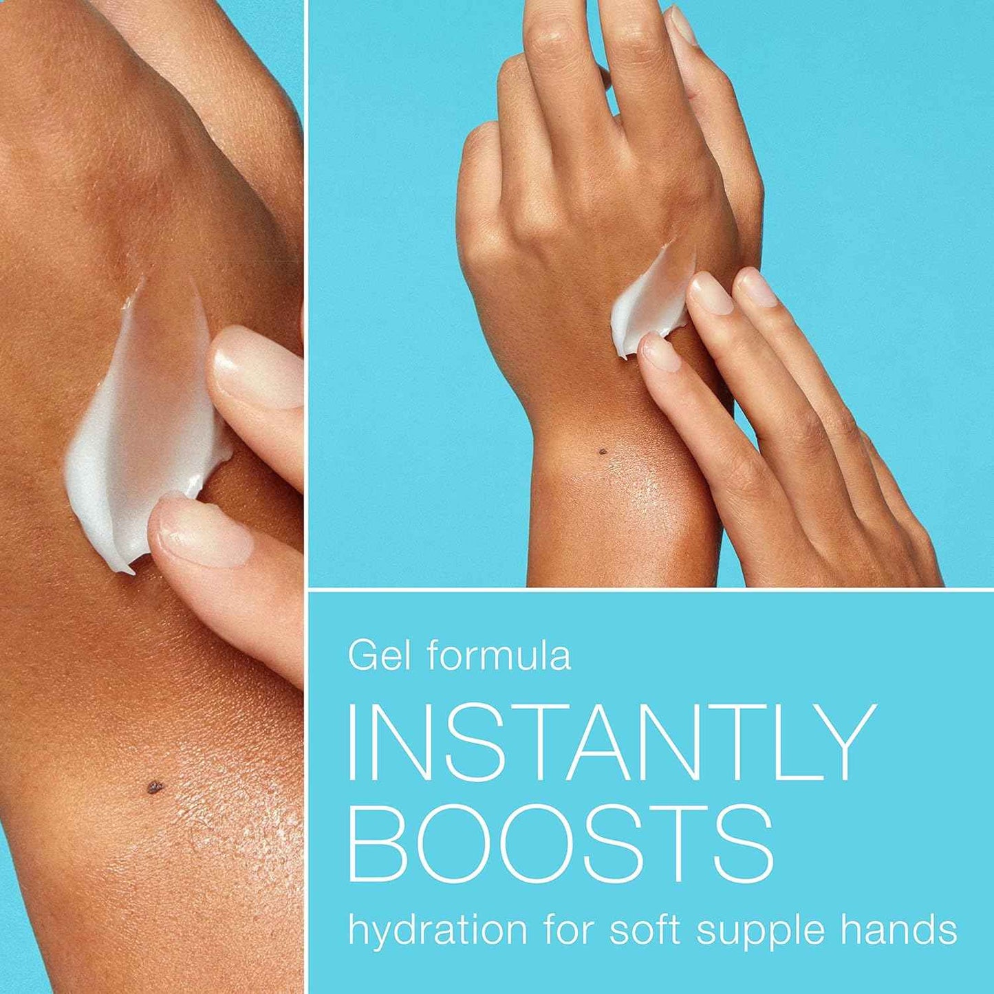 Neutrogena Hydro Boost Hydrating Hand Gel Cream with Hyaluronic Acid for Instantly Quenched, Soft & Supple Hands, Lightweight, Non-Greasy & Quick Absorbing Hand Lotion, Travel Size, 3 Oz