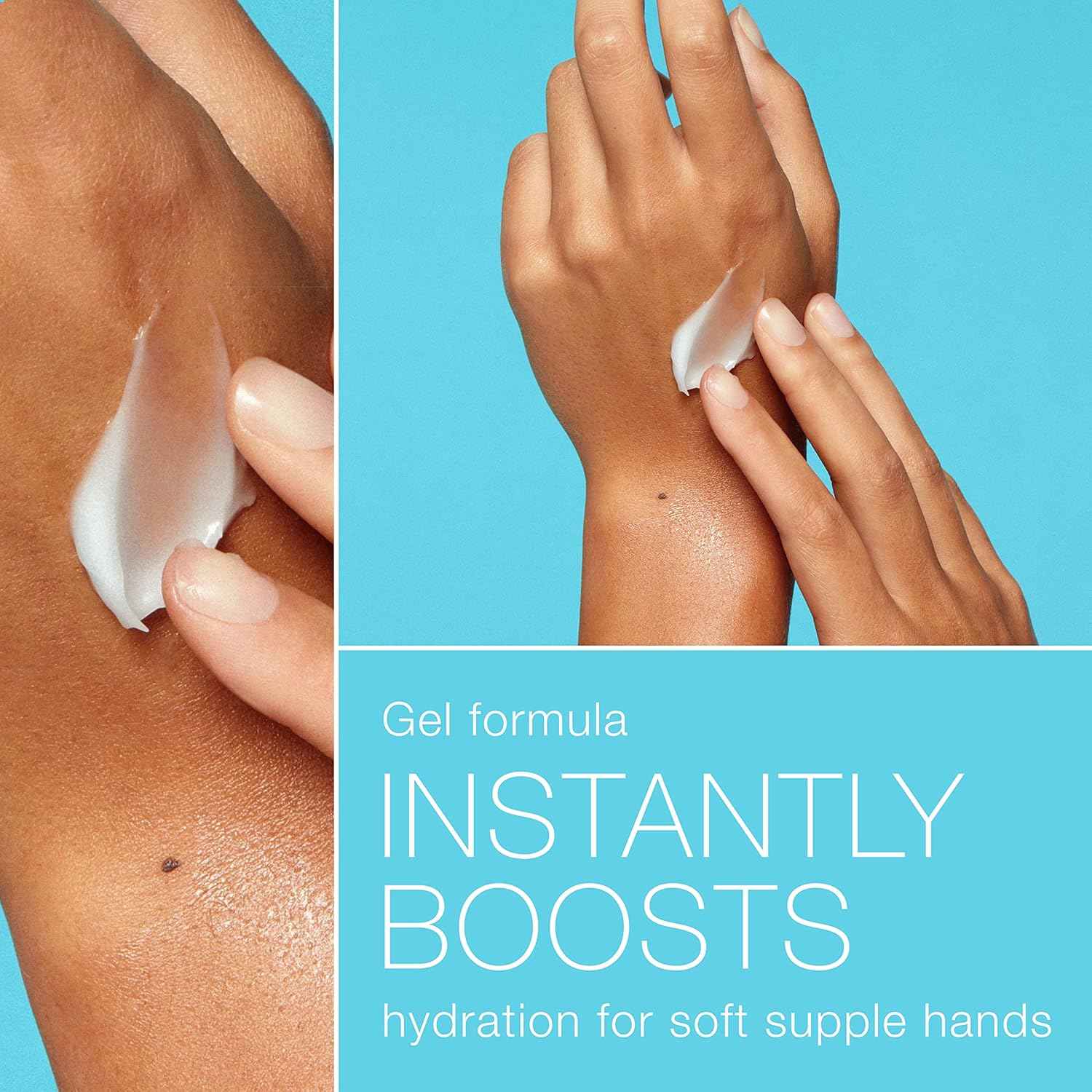 Neutrogena Hydro Boost Hydrating Hand Gel Cream with Hyaluronic Acid for Instantly Quenched, Soft & Supple Hands, Lightweight, Non-Greasy & Quick Absorbing Hand Lotion, Travel Size, 3 Oz