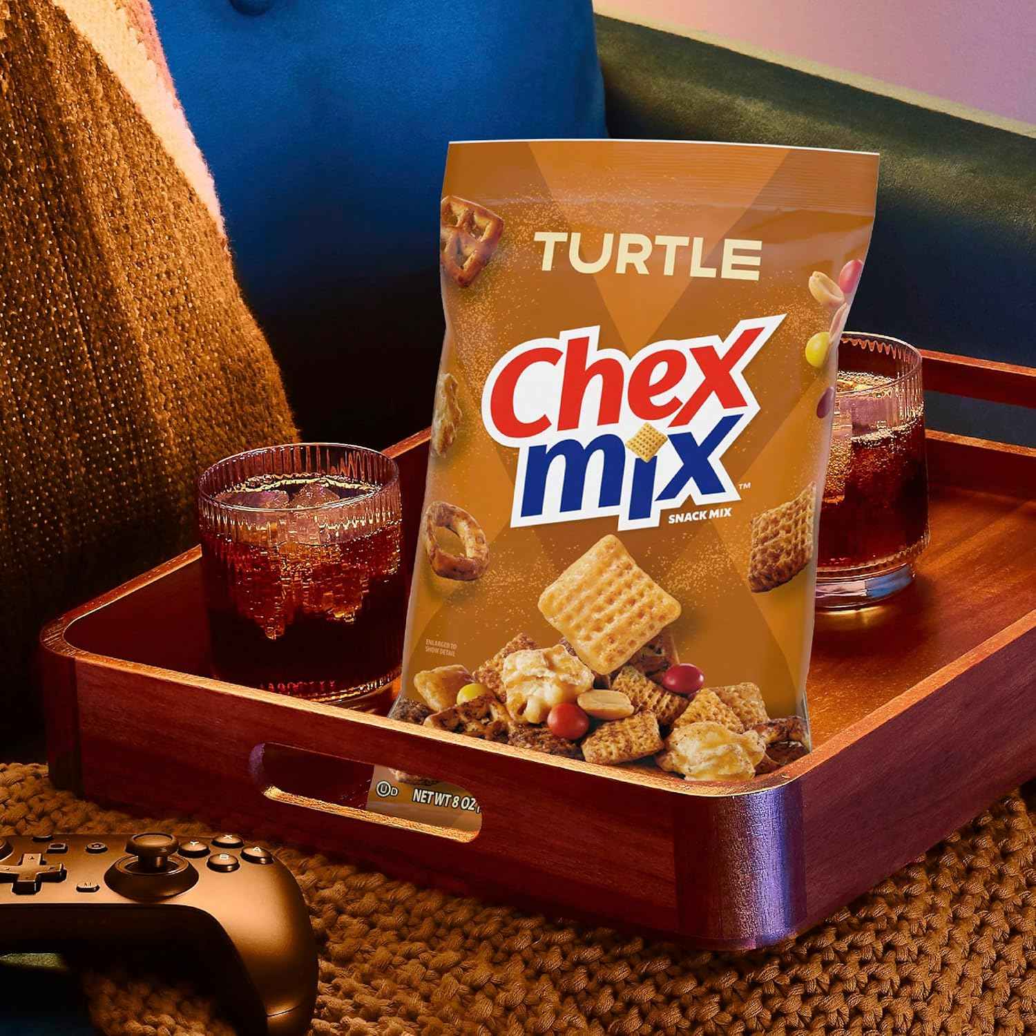 Chex Mix Turtle Snack Mix, Indulgent Snack Bag