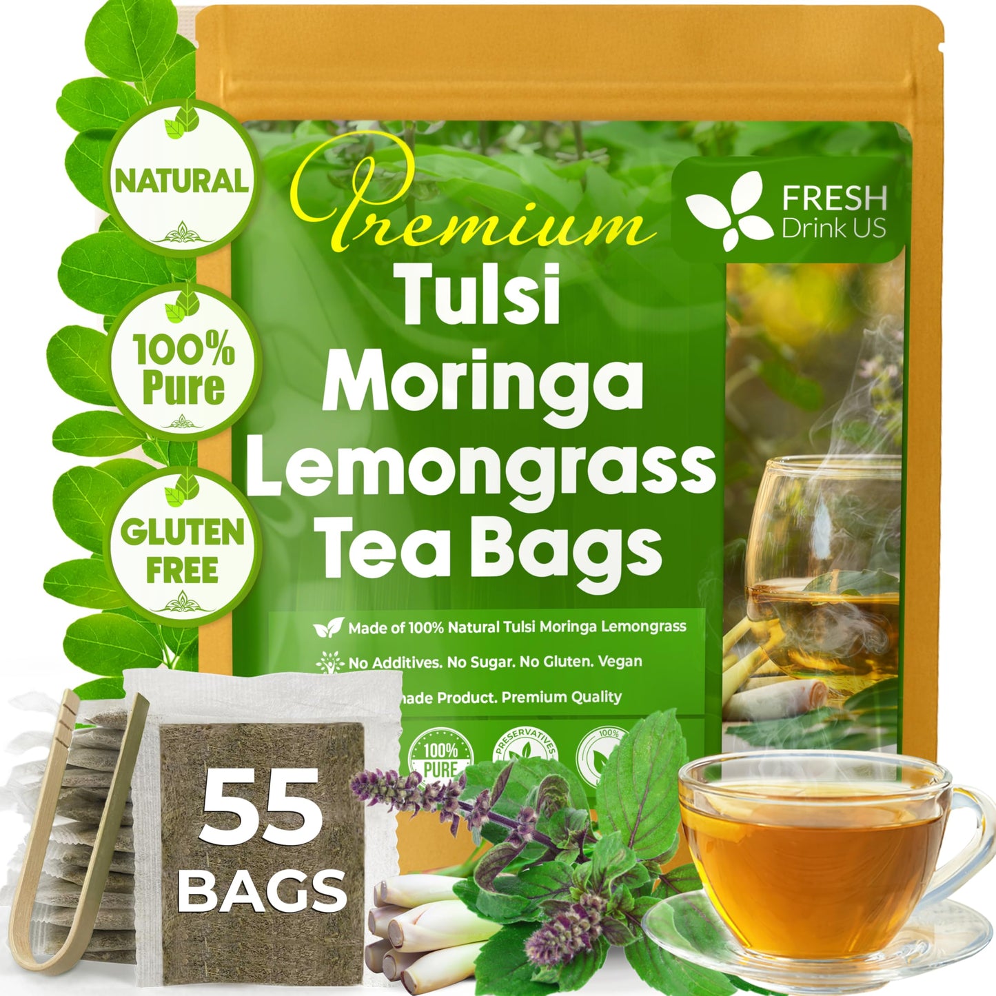 Moringa Lemongrass - 55 Tea Bags