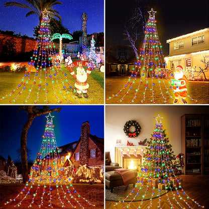 Outdoor_Christmas_Star_String_Lights,_320_LED_11.5_ft_Waterfall_Tree_Lights_with_8_Lighting_Modes_for_Indoor/Outdoor_Yard,_Home,_Festival,_Party,_Xmas,_New_Year_Decor