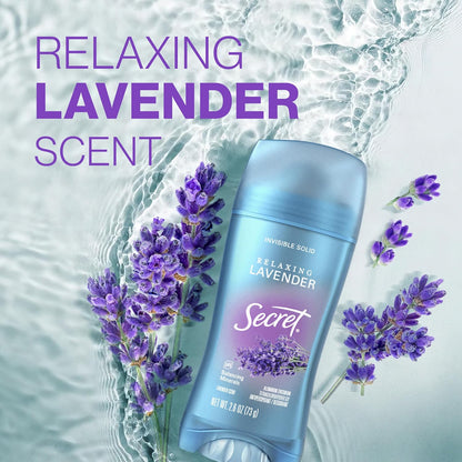 Secret_Fresh_Antiperspirant_Deodorant_for_Women,_72hr_Breathable_Sweat_&_Odor_Protection,_Instant_Freshness_&_Gentle,_PH_Balancing_Mineral,_Invisible_Solid,_Relaxing_Lavender_Scent,_2.6_oz_(Pack_of_3)