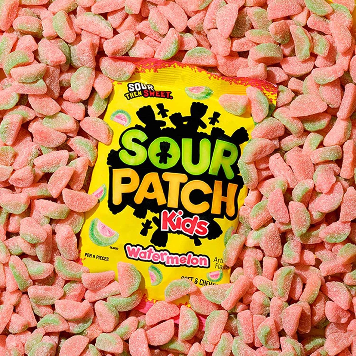 SOUR PATCH KIDS Watermelon Soft & Chewy Candy, Bulk Candy, 12-3.6 oz Bags