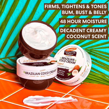 Palmer's_Brazilian_Coco_Hot_Mama_Firming_Kit,_Coconut_Oil_Formula_Skin_Care_Duo_with_Firming_Body_Cream_(8.8_Oz)_+_Body_Oil_(6.6_Fl_Oz)_Helps_Tone_Bum,_Belly_&_Thighs,_Provides_48_Hour_Moisture