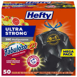 Hefty Ultra Strong 30 Gallon Trash Bags, Large Trash Bags 30 Gallon Size, Multipurpose, Break Resistant Drawstring Closure, Resists Leaks, Punctures, and Tears