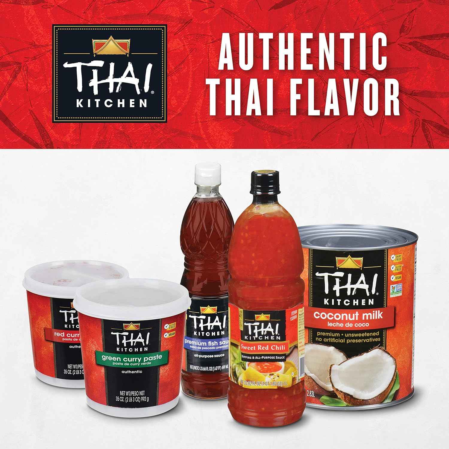 Thai Kitchen Premium Fish Sauce, 23.66 fl oz - One 23.66 Fluid Ounce Bottle of Fish Sauce Crafted for Dressings and Marinades for a Sweet, Tangy and Spicy Flavor