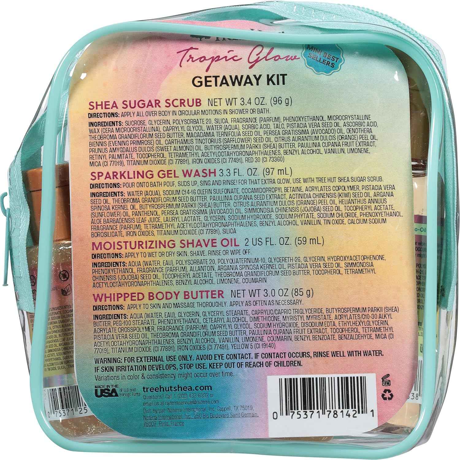 Tree Hut Everything Shower Gift Set for Women, Exfoliating Body Scrub, Body Wash, Shave Oil & Body Butter, Self Care Gift Set, Hydrating & Moisturizing with Shea Butter, Travel Size