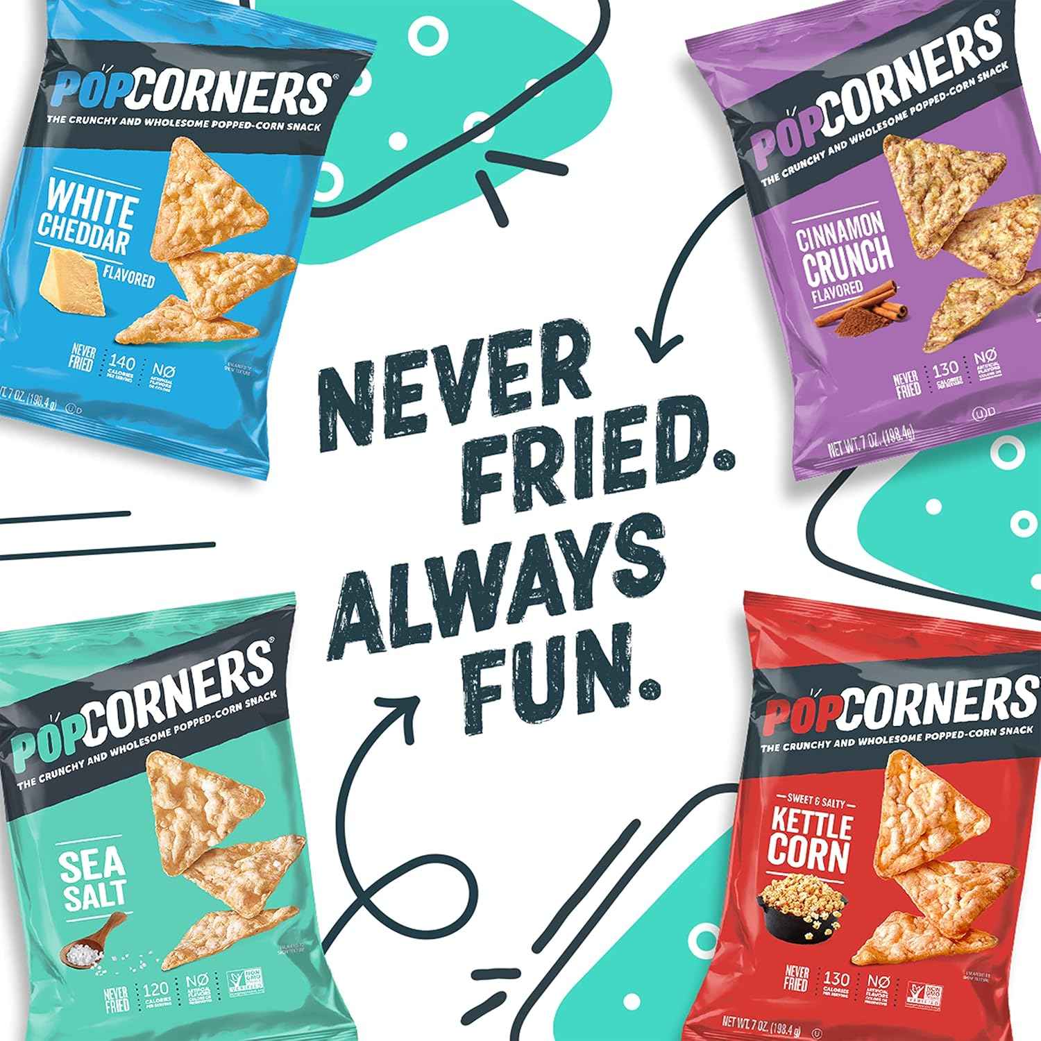 POPCORNERS Original Cheddar, Popped Corn Chips (5oz)