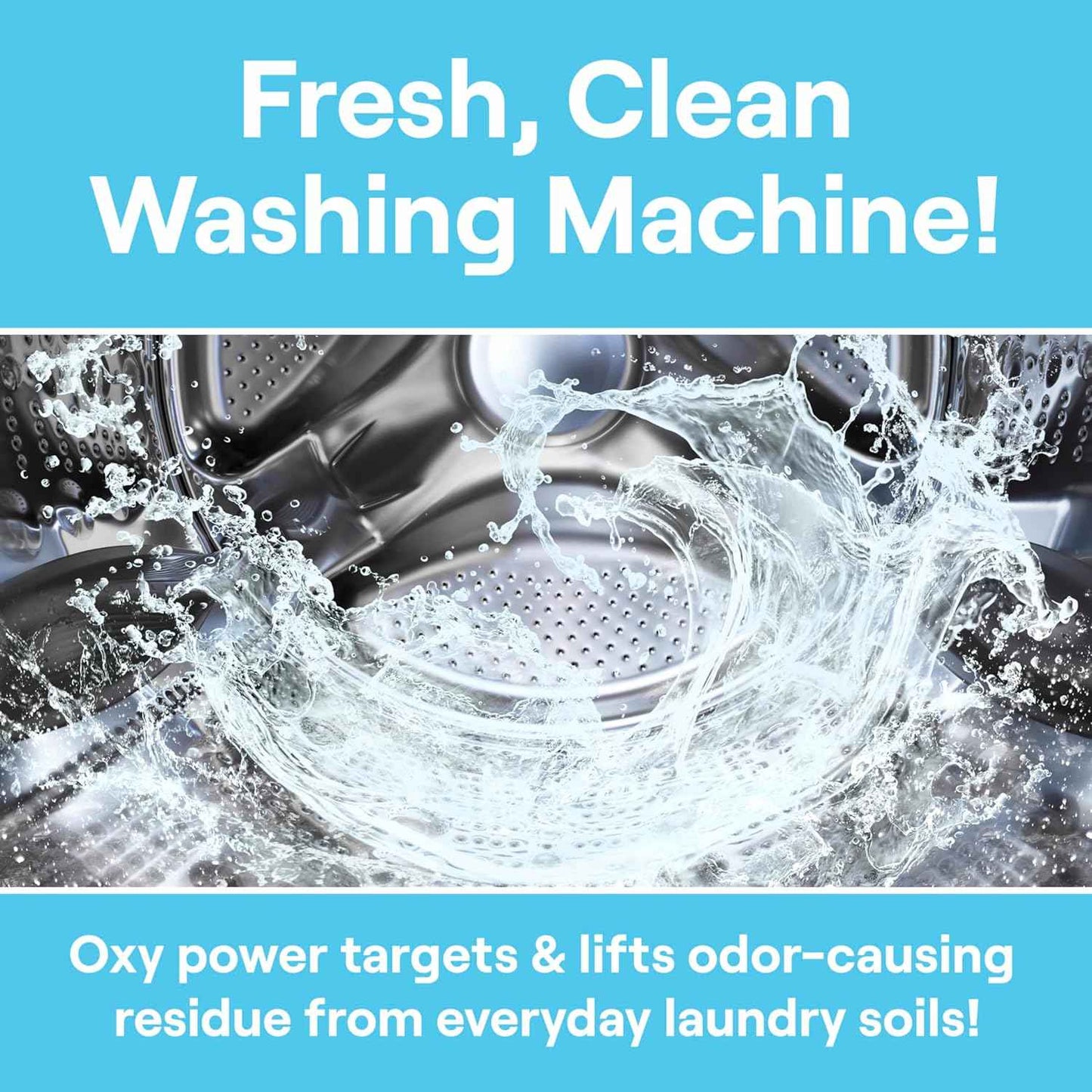 Seventh Generation Washing Machine Cleaner Free & Clear Targets Odor-Causing Residue Powered by Oxy Power