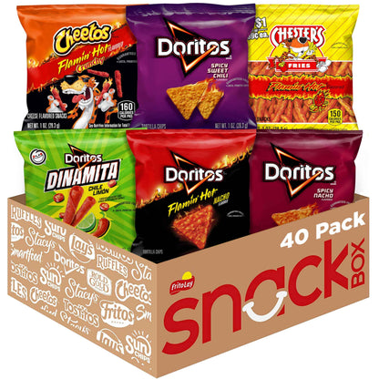 Frito-Lay Doritos & Cheetos Mix Variety Pack, 2.42 Pounds, (Pack of 40)