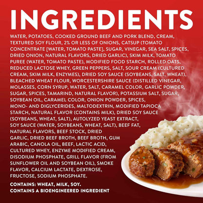 Stouffer’s Classic Meatloaf, Single Serve, Easy Meals, Meals for One, Microwave Dinner, Meatloaf Frozen Dinner
