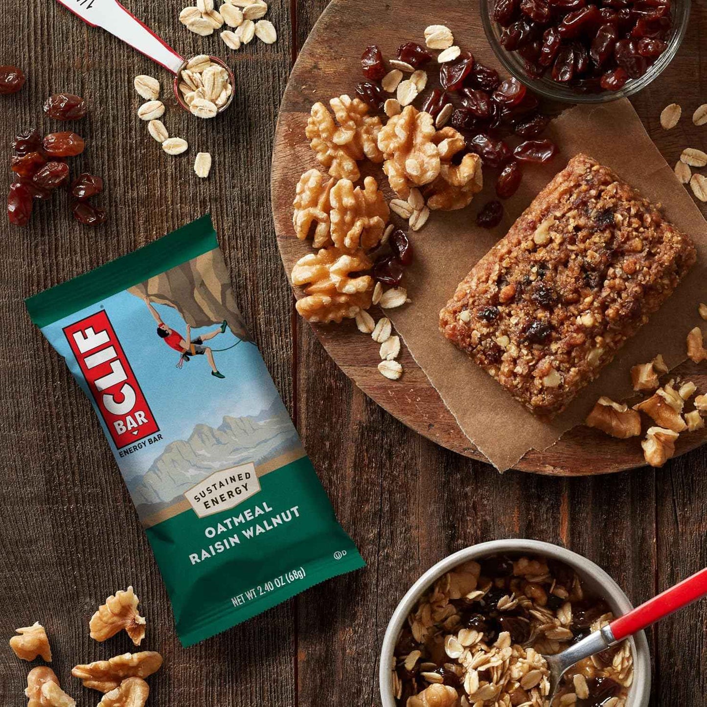 CLIF BAR - Energy Protein Bars - Oatmeal Raisin Walnut - Made with Organic Oats - Energy Bars - Non-GMO