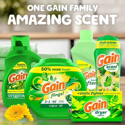 Gain In-Wash Laundry Scent Booster Beads, Original Scent, Fresh Extender + Odor Protection
