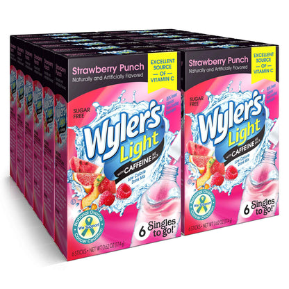 Wyler's Light Singles To Go Powder Packets, Water Drink Mix, 12 Boxes, 8 Servings per Box, 96 Total Servings