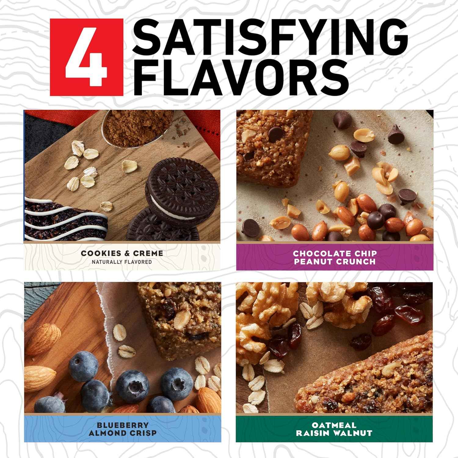 CLIF BAR - Energy Protein Bars - Variety Pack - 4 Flavors - Made with Organic Oats - Energy Bars - Non-GMO