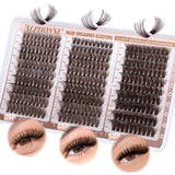 Fluffy Lash Clusters Thick Volume Lash Extension 10-18mm Cluster Eyelash Extensions DIY Individual Lashes Wispy at Home Pestañas Pelo a Pelo by ALPHONSE (60D+80D+100D, 300pcs) Makeup Cosmetic Eyelashes Extensions