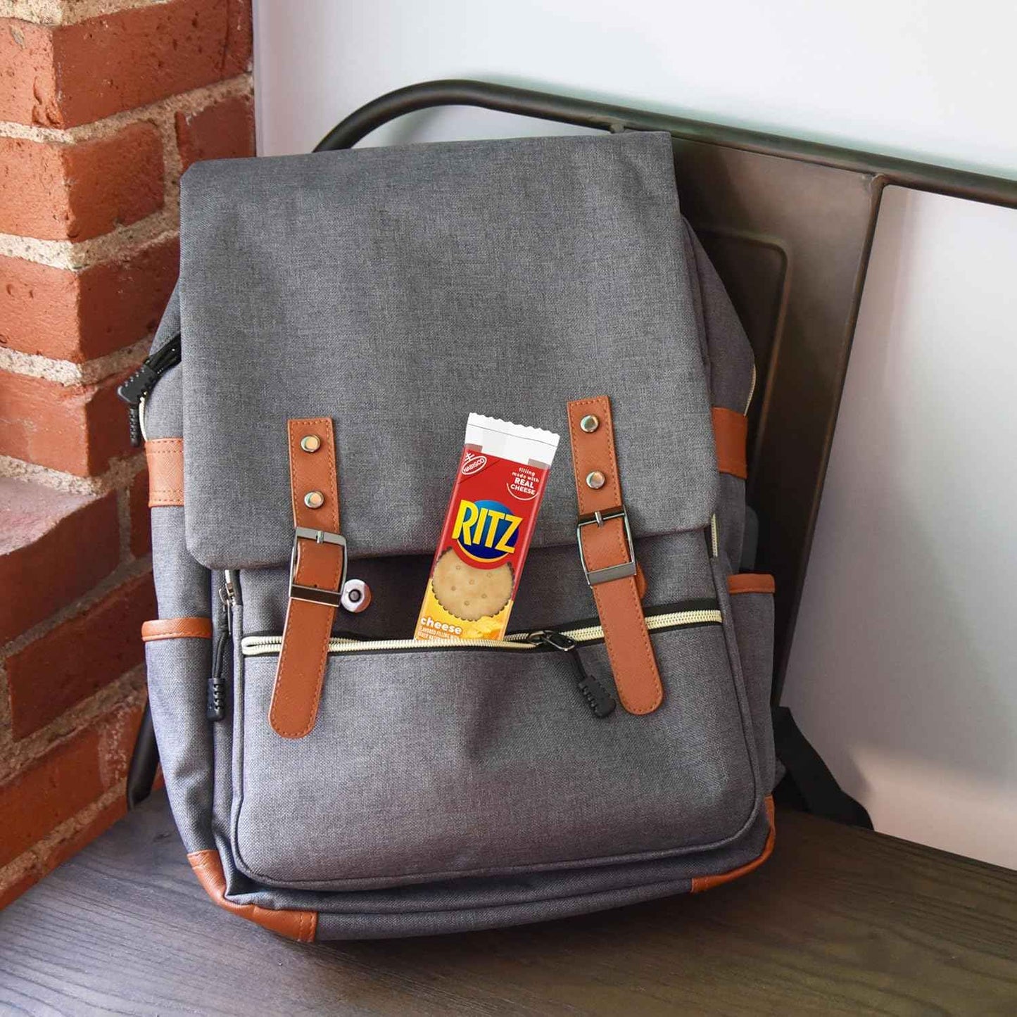 RITZ Cheese Sandwich Crackers, Lunch Snacks, 20 Snack Packs (6 Crackers Per Pack)