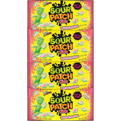 SOUR PATCH KIDS Watermelon Soft & Chewy Candy, Bulk Candy, 24 - 2 oz Bags