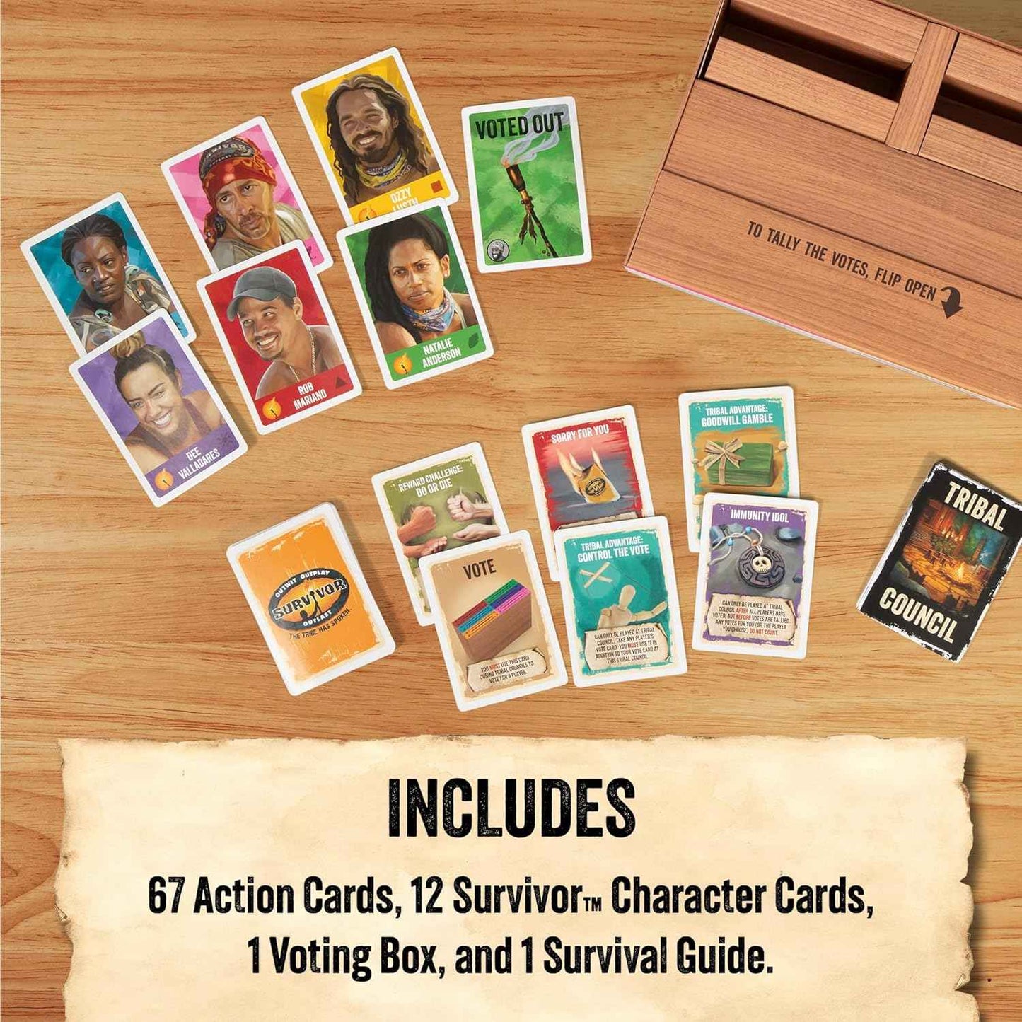 Exploding Kittens Survivor: 3-6 Players - Ages 8+ - 30 Minutes to Play - Official Card Game for Survivor Fans - Family Game Night, Card Game