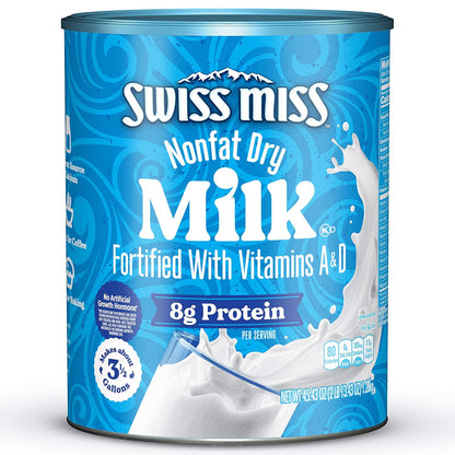 Swiss_Miss_Shelf_Stable_Nonfat_Dry_Powdered_Milk,_Hot_Cocoa_Bar_Supplies,_45.43_oz._Canister_–_Fortified_with_Vitamins_A_and_D,_Excellent_Source_of_Calcium