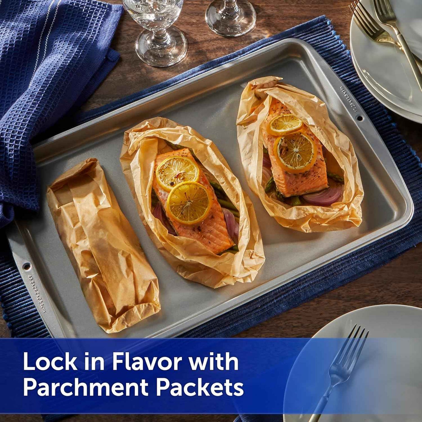 Reynolds Kitchens Parchment Paper Roll, Non Stick Parchment Paper for Cooking and Baking, Oven Safe up to 425 Degrees, Chlorine-Free