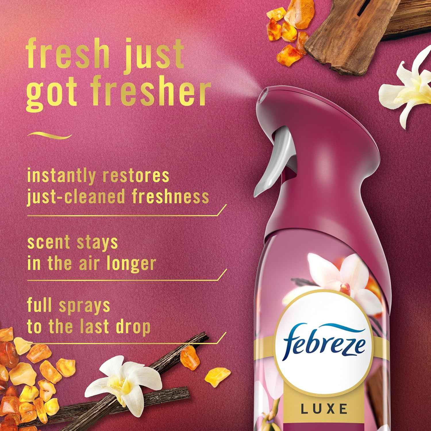 Febreze Air Mist, Air Freshener Spray, Odor Fighting Room Spray, Deodorizer for Home Bathroom Kitchen Office Apartment Dorm Room Classroom