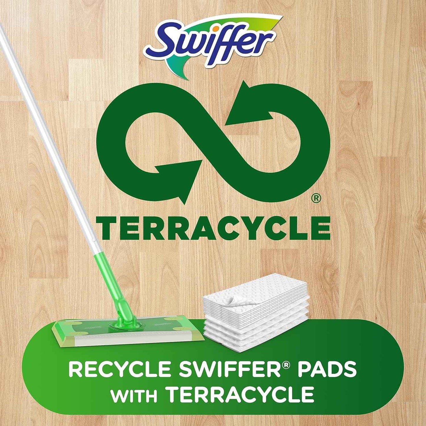 Swiffer Sweep + Mop, Dry Pads Refill, Floor Cleaner for Dirt, Dust, Hair, Cleaning Cloths for Mopping Home, Bathroom, Kitchen, Dust Mop, Floor Duster