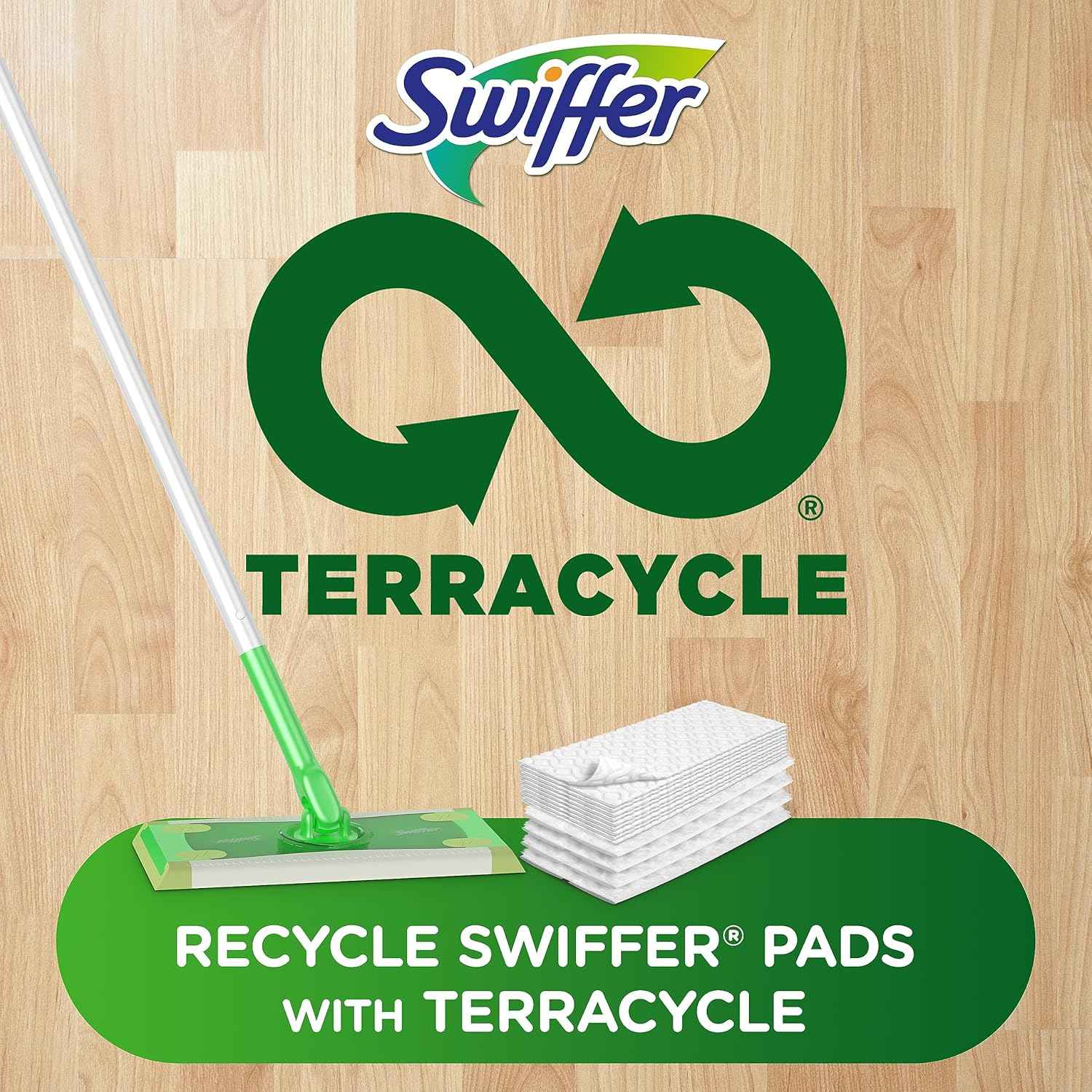 Swiffer Sweep + Mop, Dry Pads Refill, Floor Cleaner for Dirt, Dust, Hair, Cleaning Cloths for Mopping Home, Bathroom, Kitchen, Dust Mop, Floor Duster