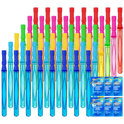 JOYIN 14.6’’ Big Bubble Wands for Kids, Bubble Wand with Refill Solution for Summer Toy Party Favor, Outdoors Toy Activity, Easter Basket Stuffers, Birthday Gift