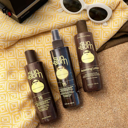 Sun Bum SPF 15 Browning Body Lotion - Water-Resistant Broad Spectrum Moisturizing Tanning Lotion with Vitamin E - Hawaii 104 Act Compliant (Made Without Octinoxate & Oxybenzone) - 8.5 Fl Oz