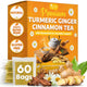 Turmeric, Ginger, Cinnamon & Chamomile Flowers - 60 Bags