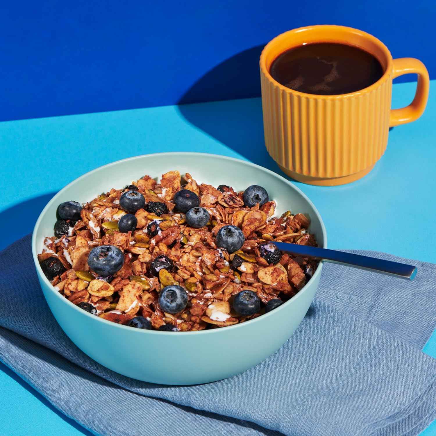 NuTrail Nut Granola Cereal, Blueberry Cinnamon, No Sugar Added, Gluten Free, Grain Free, Keto, Low Carb, Healthy Breakfast Cereal 8 oz.