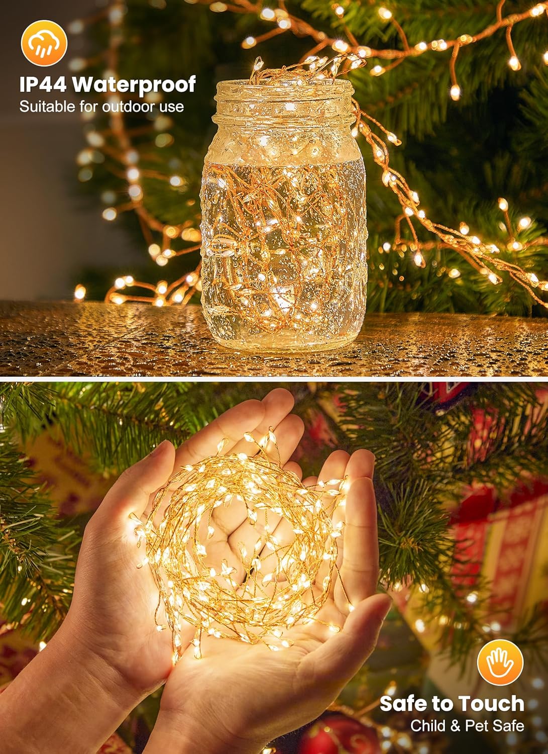 Flowing_Fairy_Lights_Plug_in_with_14_Modes,_10FT_388LED_Twinkle_Firecrackers_String_Lights_Indoor_Waterproof,_Christmas_Tree_Cluster_Lights_for_Bedroom_Garland_Christmas_Decor,_Warm_White