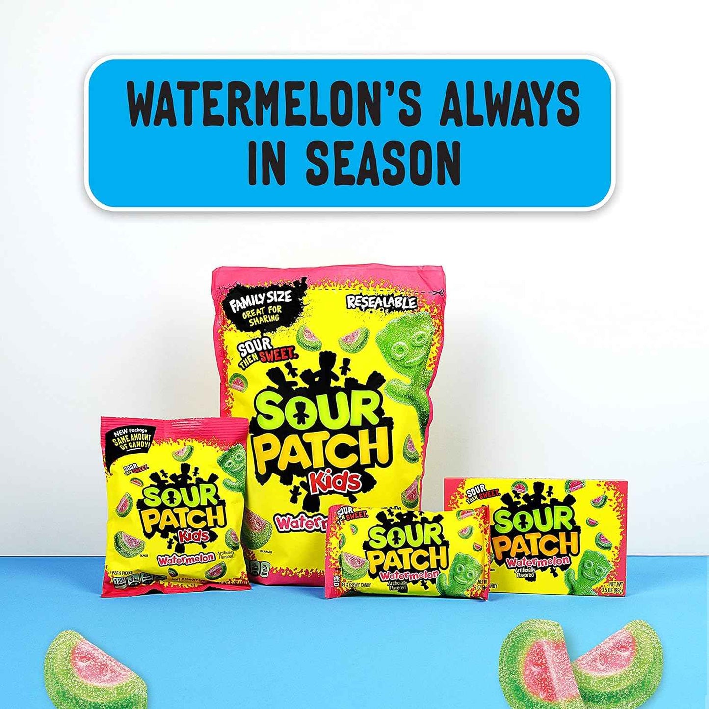 SOUR PATCH KIDS Watermelon Soft & Chewy Candy, Bulk Candy, 12 - 3.5 oz Boxes